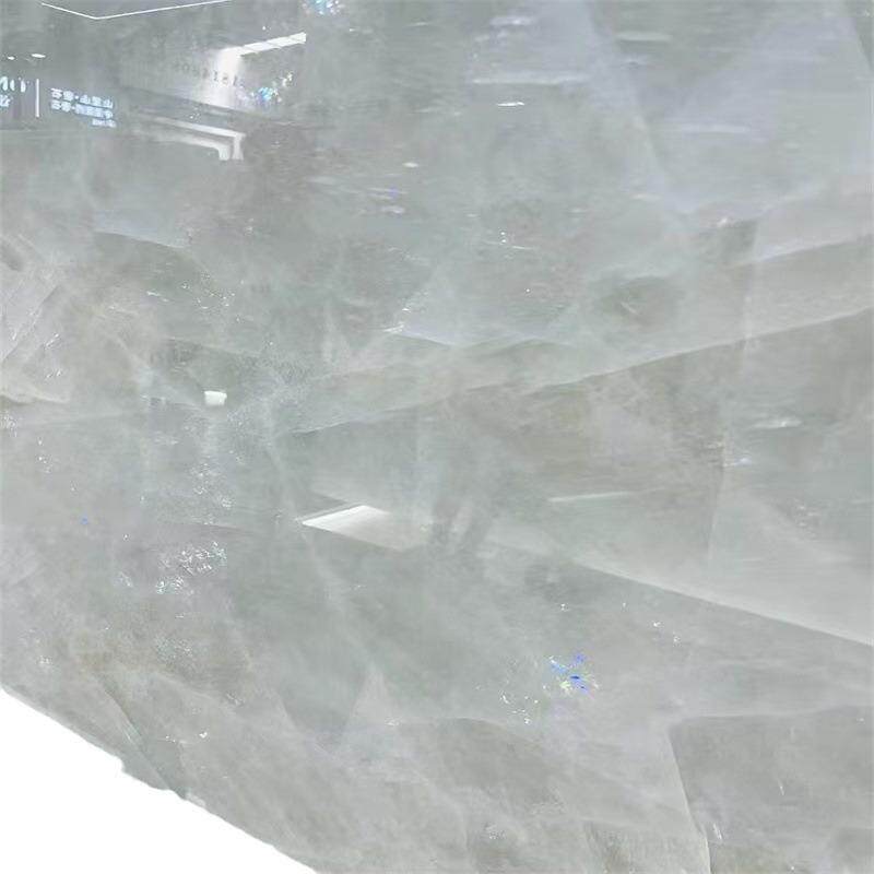芬蒂白天然大理石奢石水晶透光背景墙餐桌茶几玄关楼梯浴室柜地面