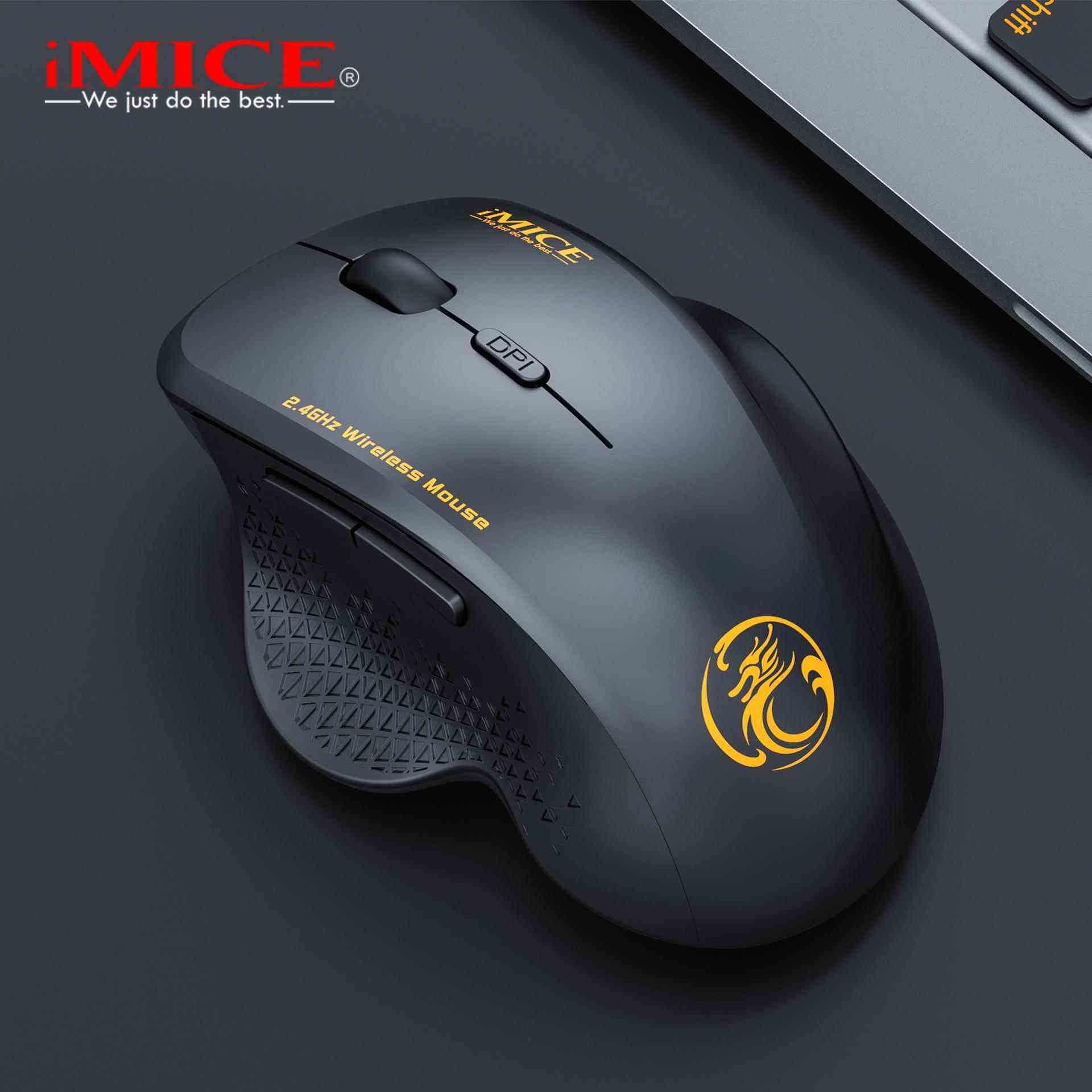 IMICE厂家直供USB跨境2.4G无线鼠标商务办公礼品6键游戏低功耗