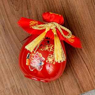 红色喜宴玻璃酒瓶空瓶白酒瓶一斤装喜酒婚宴结婚专用酒壶支持定制