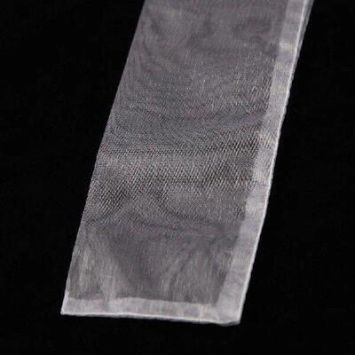 50 Pcs White Drawstring Organza Folding Hand Fan Party