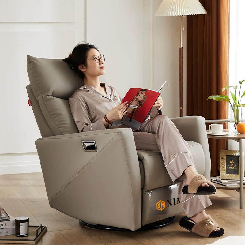 西牧云舱单人沙发小户型客厅真皮沙发简约现代头等太空沙发舱躺椅