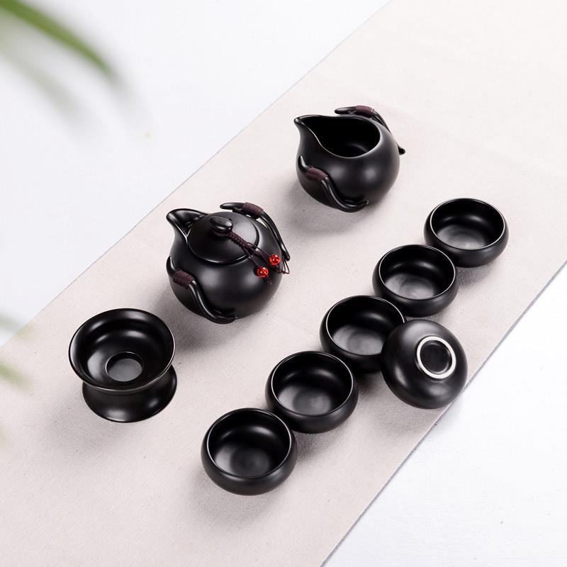 哥窑定窑玲珑镂空功夫茶具套装龙泉青瓷铁观音红茶岩茶中式家用