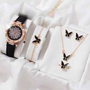 5pcs Set Women Watches Luxury Female Clock Quartz Wristwatch