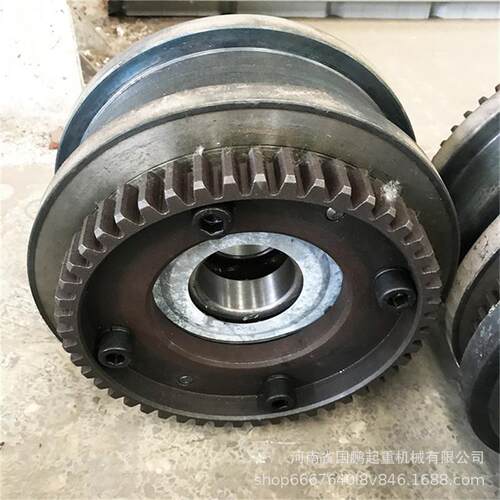 单梁行车龙门吊直径200/300/400LD行车轮大车行走轮平面凹面齿圈
