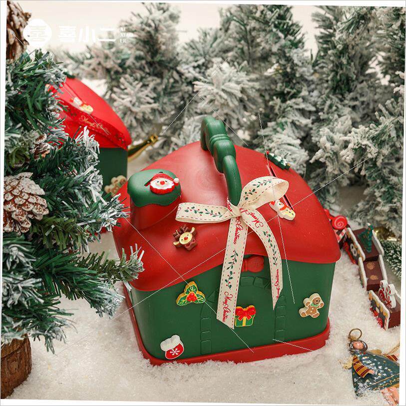 Christmas gift box storage box Piggy bank box candy bag - 实物图
