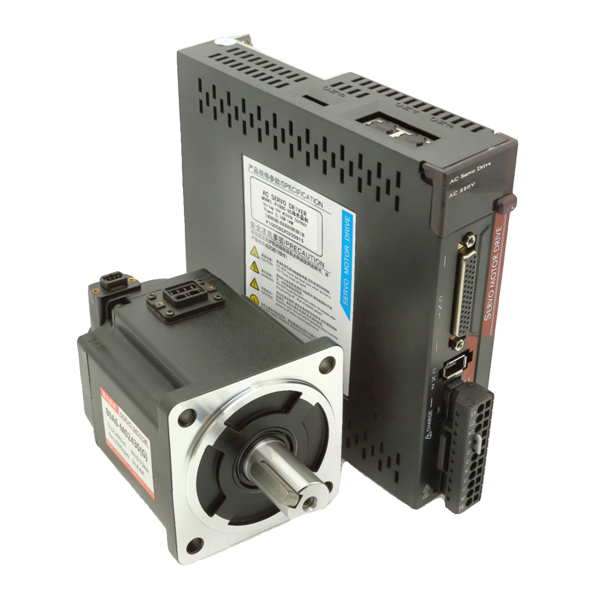 全新60/80壁虎插头交流伺服电机套装200W 400W 750W 1KWP100S驱动
