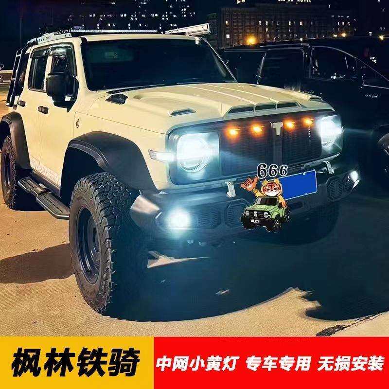 坦克300枫林铁骑小黄灯骑士中网LED装饰灯风林铁骑雾灯氛围灯专用图片