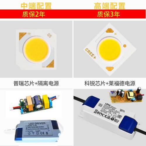 斗胆灯明装射灯双头led无主灯天花灯方形射灯店铺商用客厅免开孔