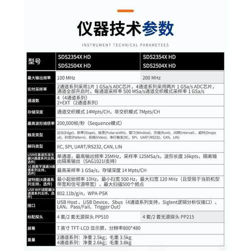 鼎阳数字示波器SDS1102/1202/1104/1204X-C双/四通道1G高级100m.