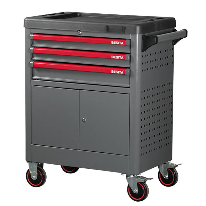 百思泰72件轮胎保养工具组套汽修移动维修工具车带工具托6685