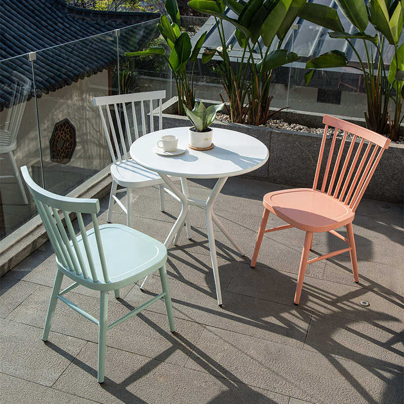 户外休闲桌椅组合简约咖啡厅奶茶店椅子铝合金桌椅三件套