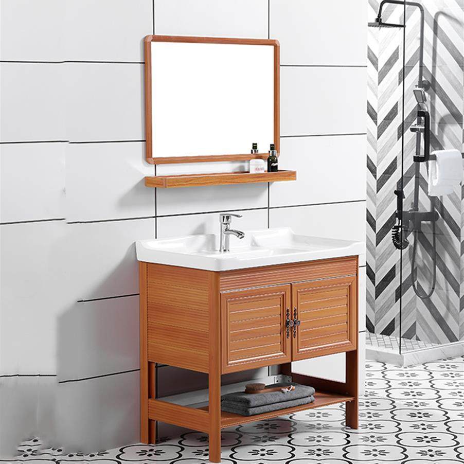 落地式浴室柜组合现代简约太空铝洗手盆柜卫生间洗漱台简易洗脸盆,家装主材,浴室柜组合,淘宝优惠券,粉丝福利购,淘宝优惠卷