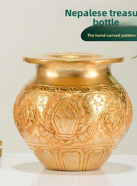 采购产品财神瓶，家居用品，现代修理工具，尼泊尔铜，全鎏金雕刻