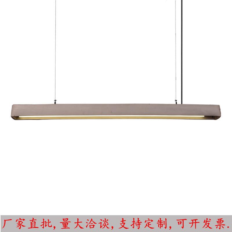 工业风T5长条工作室办公吊灯日光灯餐厅咖啡厅商业照明水泥吊灯