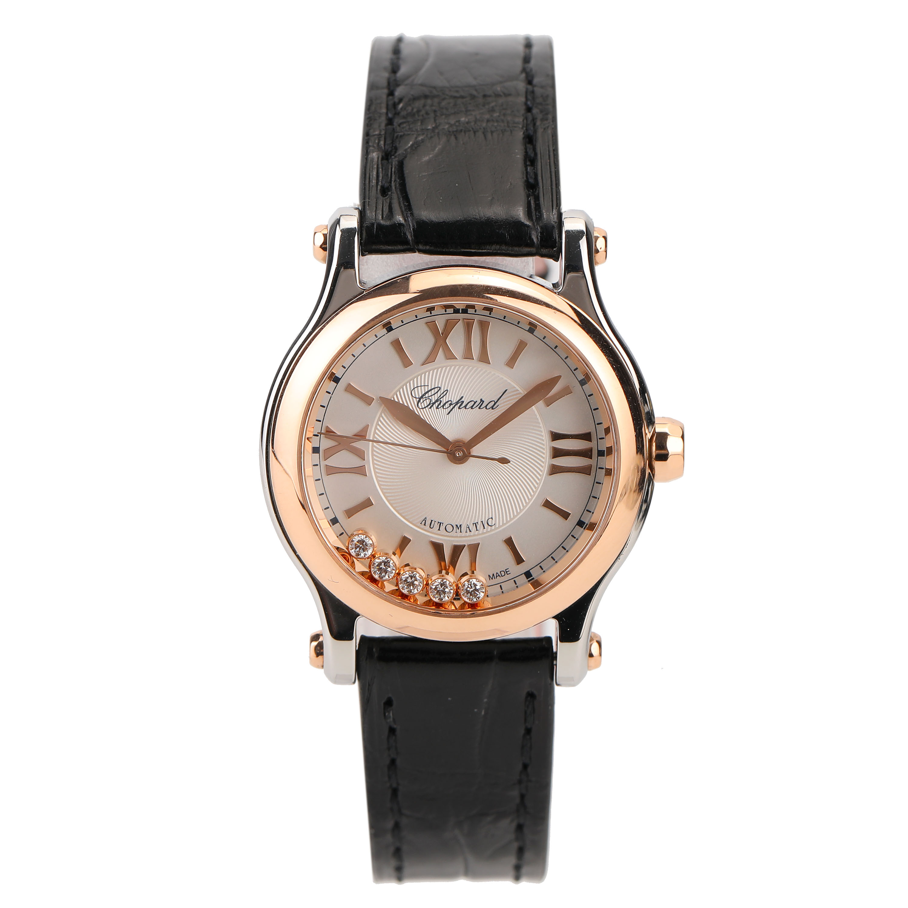 公价74000[98新]萧邦 HAPPYSPORT原镶钻自动机械女士手表278573