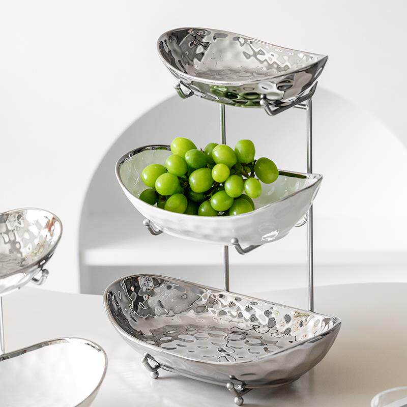 正品北欧多层果客厅茶家糖果盘前台摆盘放零食盘美容院几点心用水