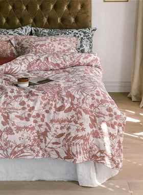 高档系仔种普北欧特工艺MASI列全棉床上四纯件套棉1.51.8米被套床