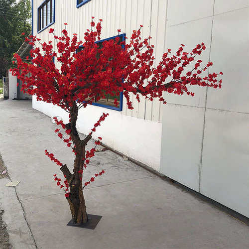 致花树仿真家居装饰仿真厂家树假梅盆景批发 商场婚庆仿真花树云