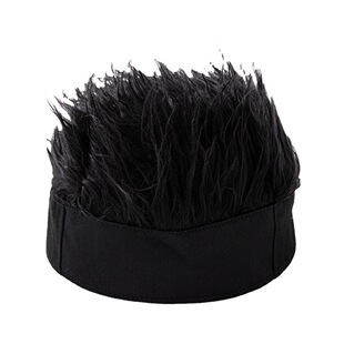假发帽子男士一体秋冬带头发的帽发短发光头专用头套流氓帽款