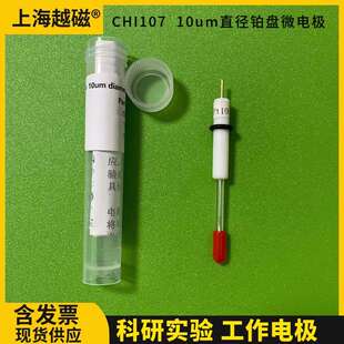 上海辰华CHI107 CHI107铂盘微电极工作电极 10um直径铂盘微电极