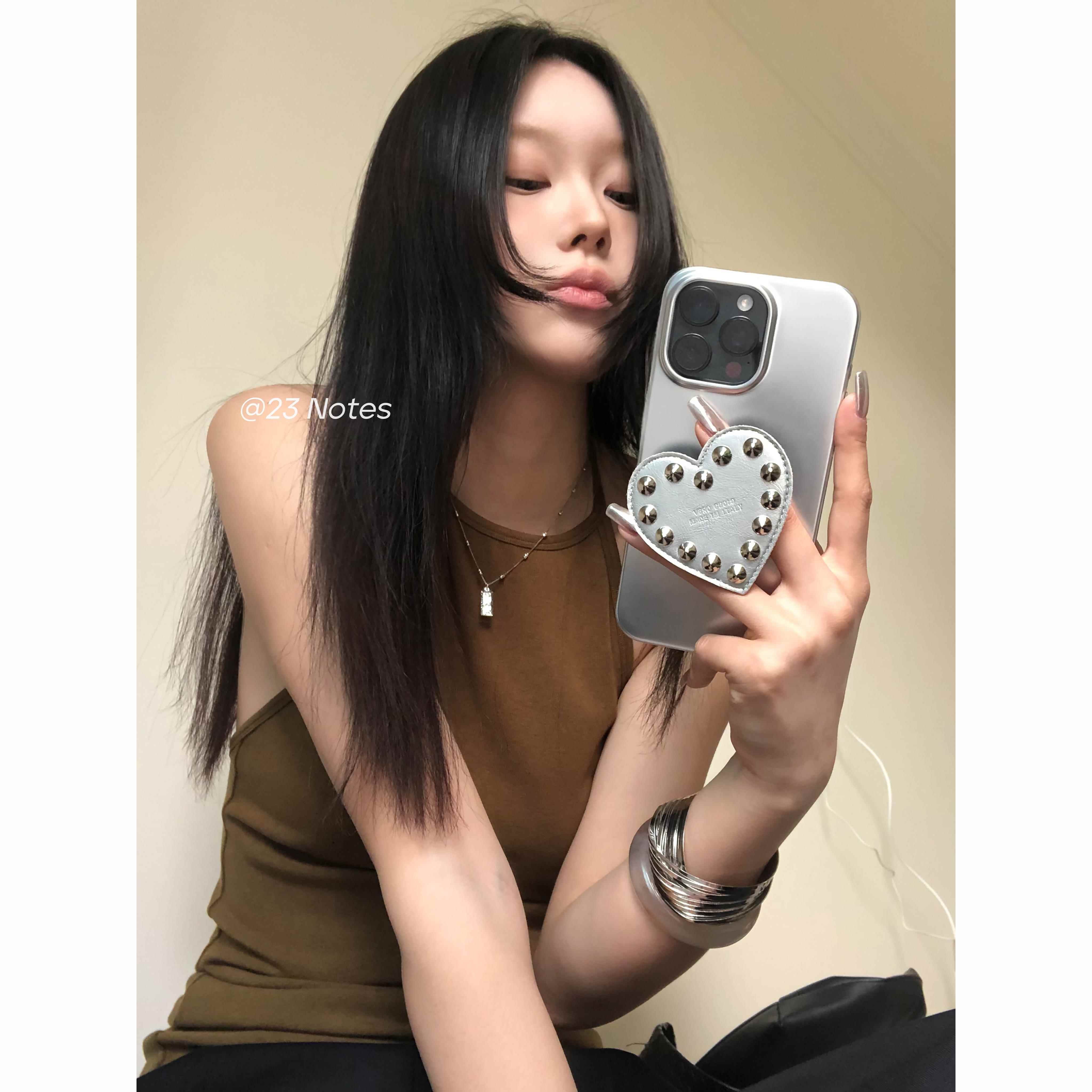 23 Notes小众爱心铆钉支架高级感冷淡韩系ins风iPhone16promax苹 果15promax手机保护壳12/13全包14promax保