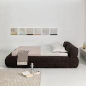 现代简约轻奢床.双人床大婚床榻米床架主米卧床UVJ绣榻花