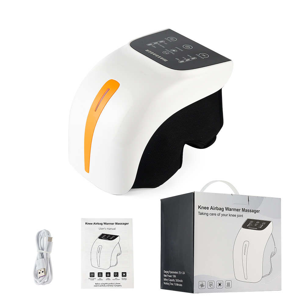 外贸电热护膝宝漆关节按摩器加热震动红外线气裹按摩老年人老寒腿