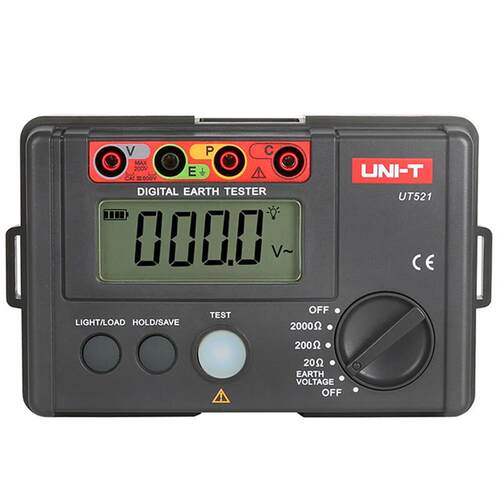 UNI-T接地电阻测试仪数字绝缘数据存储防雷电力设备 UT521