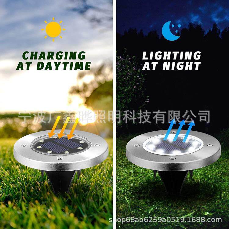 太阳能地庭院花园防埋雨别墅地E灯灯8LD不锈钢户外新款插地草地埋