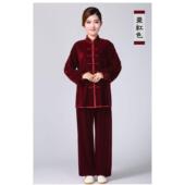 男女太极服金绒表演加保暖太丝极拳功服武练术中厚 秋冬季 正品 新款