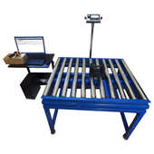 滚筒称重机带报警150kg不锈钢检重电子秤带串口无动力快递物流秤