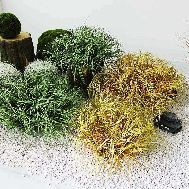 仿真绿植草垛草丛室内植物景观造景搭配落地盆栽小草弯草蒲草堆