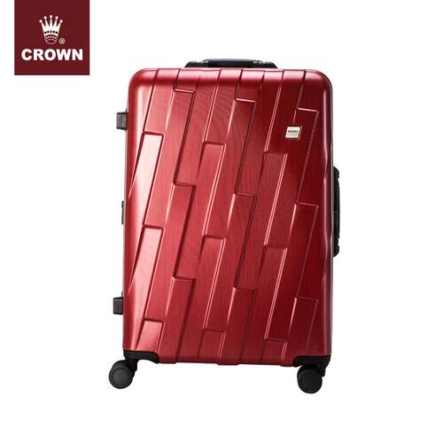 正品CROW向N斜皇框冠铝行李箱立体纹窄旅行箱八轮万轮拉杆箱5186