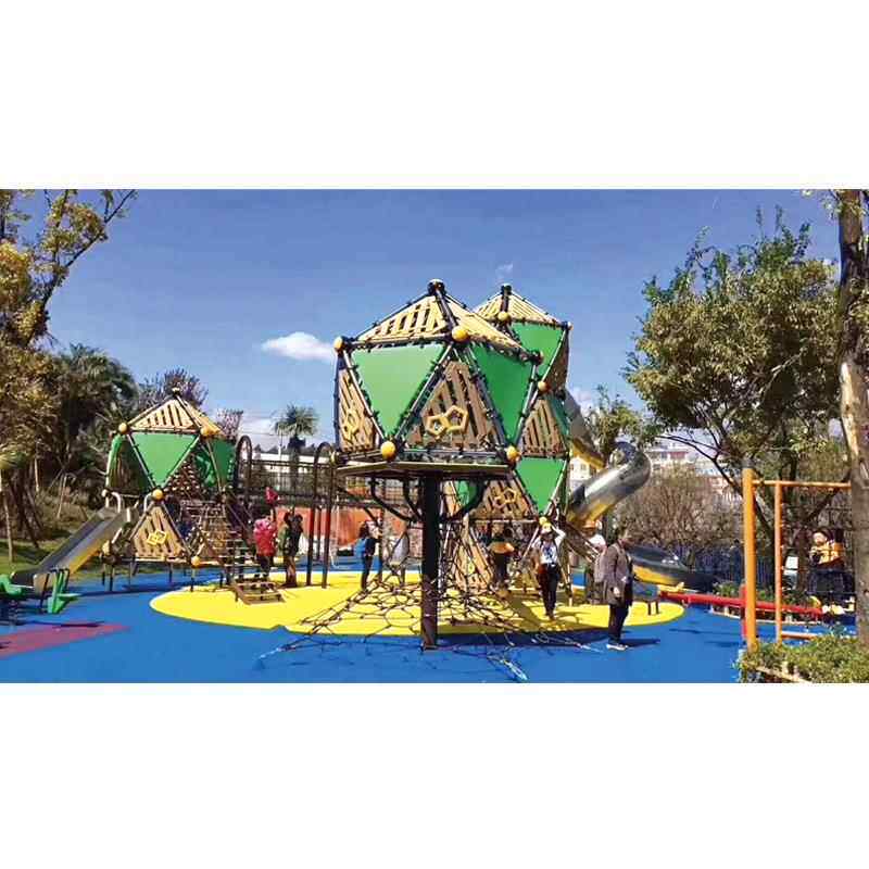 景区大型滑梯攀爬爬网不锈钢滑梯非标商场无动力游乐设备规划设计