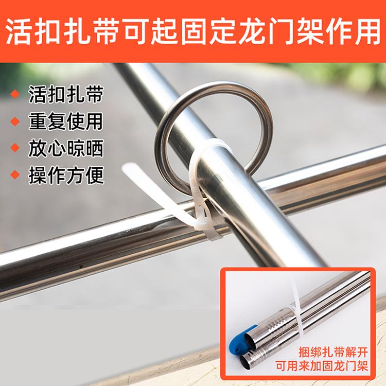 不锈钢阳台伸缩杆竹竿晾衣杆一根室内单杆免打孔室外晒被子晾王金