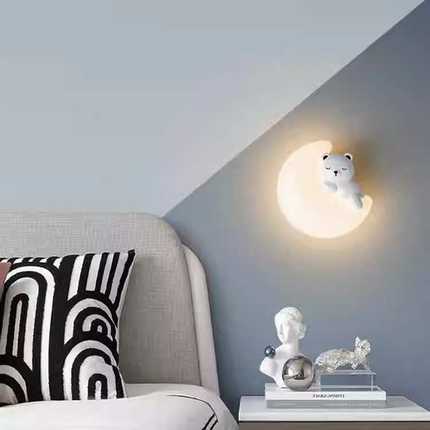 奶油风云朵壁灯led护眼无蓝光ins风卧室儿童房灯饰北欧创意灯具