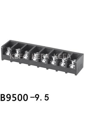 KEFA科发正品9.5mm间距栅栏式接线端子HB9500黑色32A批量可对公