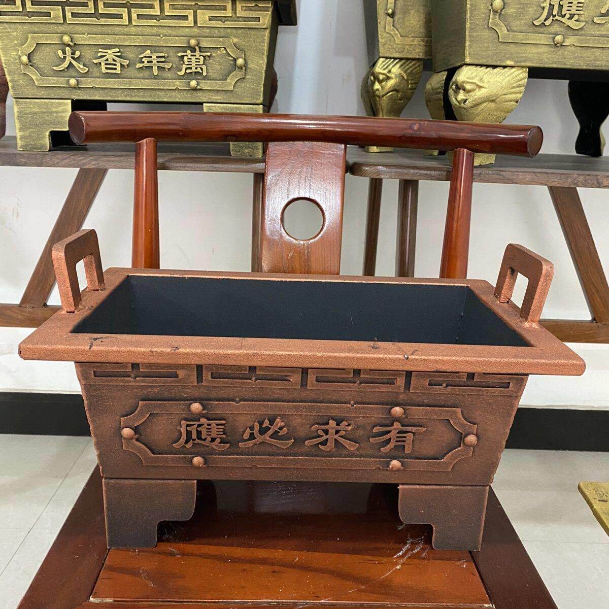 大型铸铁镀锌板铸铁合制寺庙祠堂室内外家庭供奉供佛香炉