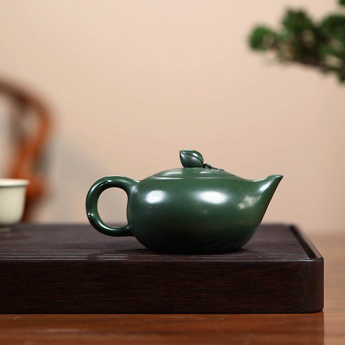 寿桃原矿绿泥手生工贴花播仿器茶宜兴紫砂壶工堂壶直供CH-1600货