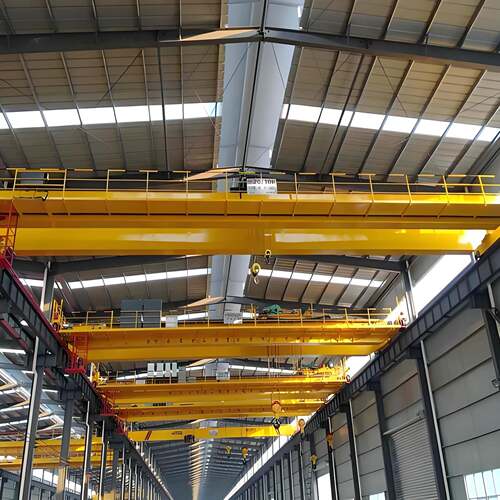 双梁桥式起重机多吨位室内货物搬运吊运工厂货物搬运用双梁起重机