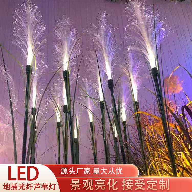 LED光纤芦苇地插灯 户外芦苇灯公园景观亮化草坪灯蒲苇亮化灯