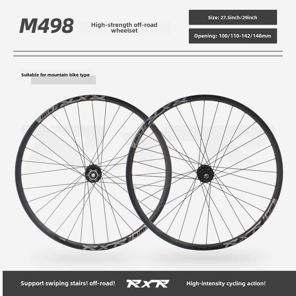 Rxr越野山地车变速盘式制动轮组高强度跨轴铝合金爬坡轮毂27.5/ 2