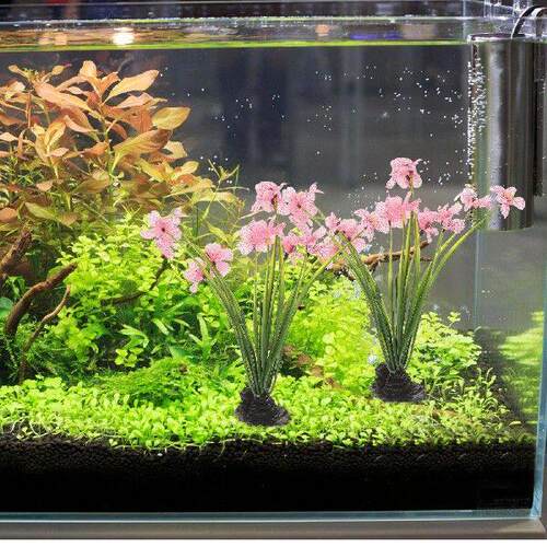 2 Pcs Decor Aquatic Decoration Realistic Fish Tank Plant