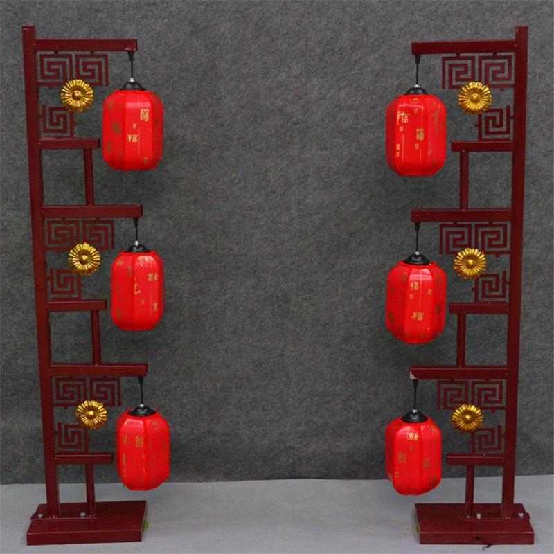 婚庆道中式三联具灯笼婚礼汉唐路引宫灯铁艺屏风中国风台CD333209