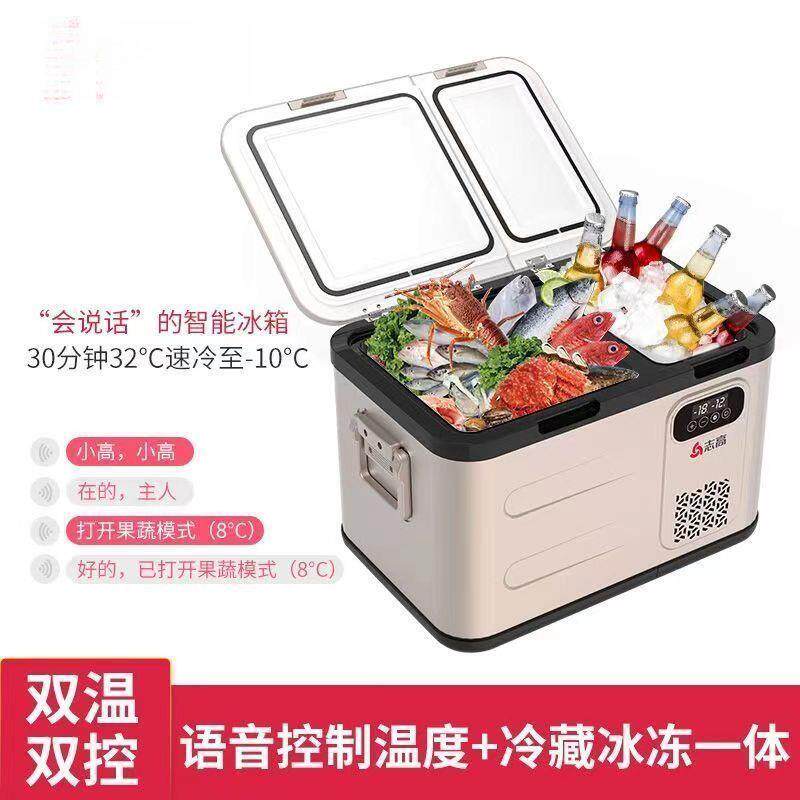 车载冰箱车家两用压缩机制冷12V24V冷冻冷藏货车卧铺小电冰箱