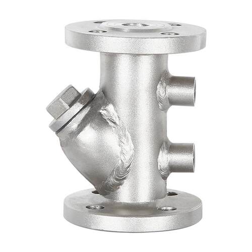 BGL41W-16P蒸汽导热油管道过滤器304不锈钢法兰夹套保温Y型过滤器