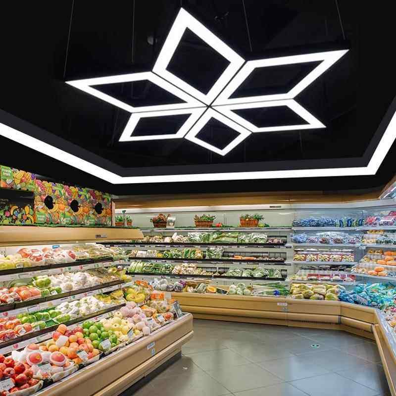 形吊造灯灯led型灯菱创意异形办公室健ADB身房网咖商场店铺工业风