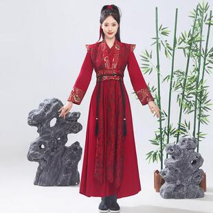 正品古典扇舞成女表演服骑装击鼓服服装练习装舞蹈服装人古装士花