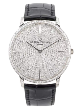 [9.8新]江诗丹顿传承系列18k白金后镶钻81180改装满天星后镶钻