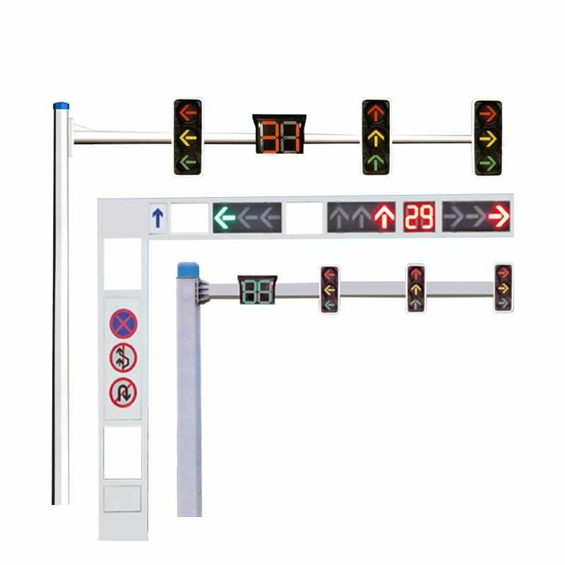 厂家现货F型L型八角杆道路标志指示牌单立柱警示双悬臂交通标志杆